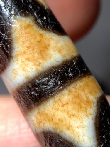 Tibetan agate dzi - tibetan, "