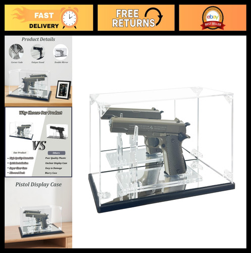 Acrylic pistol display - acrylic, case