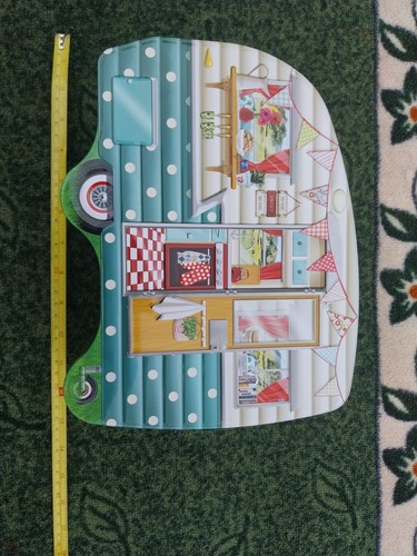 Empty caravan biscuit tin - empty,