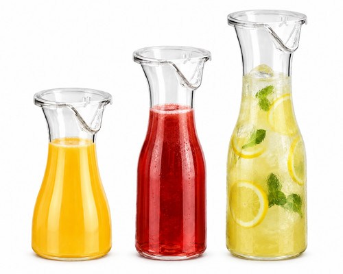 Plastic carafe with lid - with,