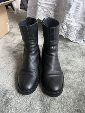Ann Demeulemeester - black leather ankle boots - Size 39/UK 6.5-7