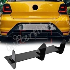 Gloss Black Rear Bumper Diffuser Spoiler Lip Splitters For Polo GTI 2015-2018 BT