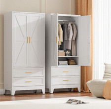 71"Metal Wardrobe Cabinet with