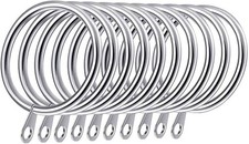 12 Deluxe Metal Curtain Rings