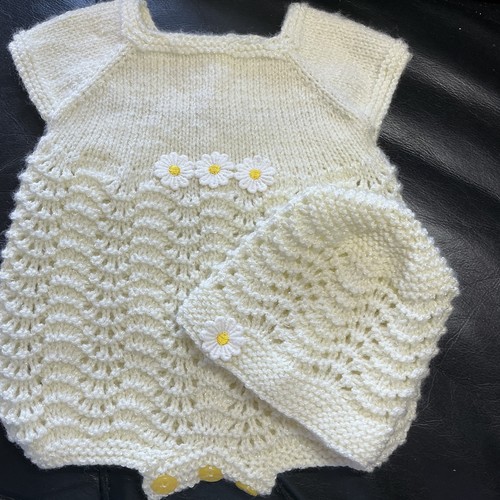 Hand knitted romper - hand, set