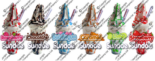 Ice cream van sundae stickers - ice,