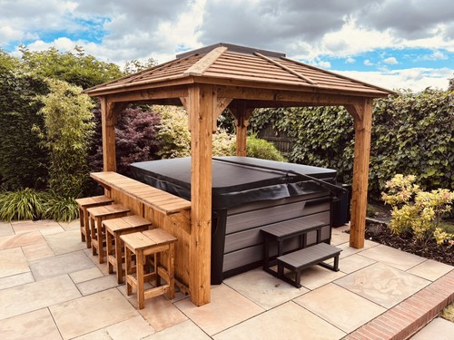 Wooden gazebo strong - x,