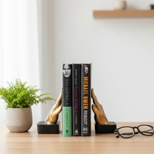 Open Hands Bookends Set Resin