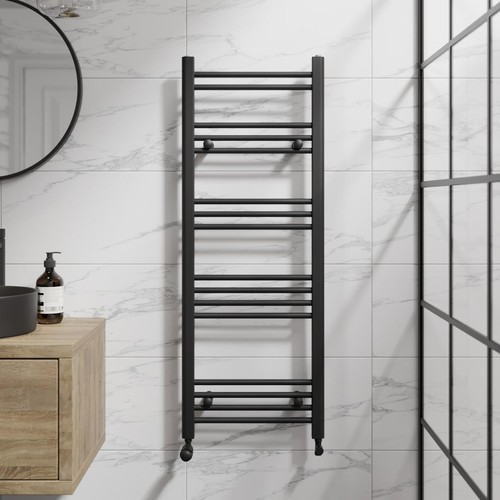Heated towel rail matt - rail, black