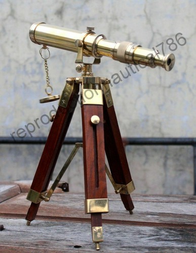 Vintage solid brass telescope - vintage,