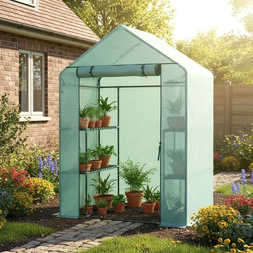 Walk greenhouse with tier - in, 2