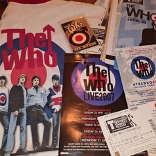THE WHO Bundle,Press cuttings,Backstage Pass,Ticket,Programme etc Townshend