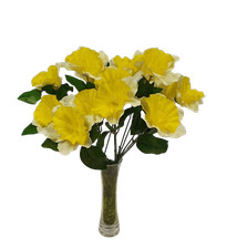 Artificial Daffodil Flowers Bouquet Plants Floral Garden Bunch Bush Ivy Leaf