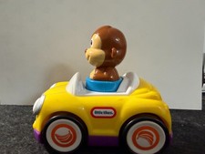 Little Tikes Monkey Push & Go Vehicle/Car. Yellow Racer Car
