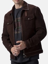 Men coffee brown - coffee, suede