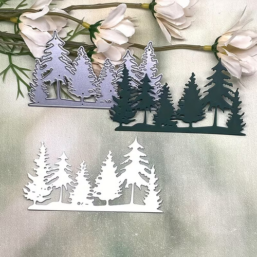 Woodland trees snowy - trees,