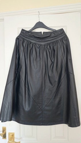 Zara black leather line - leather, midi