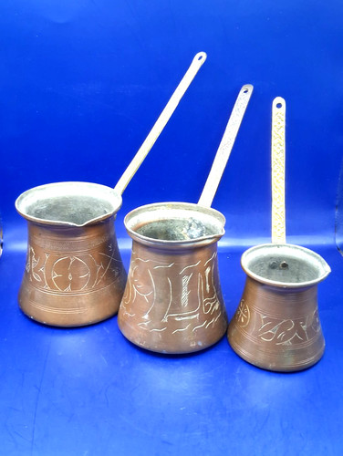Three vintage copper - , measures