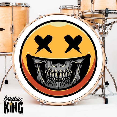 Custom printed bass drum - printed,