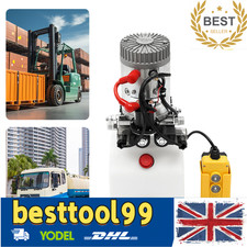 7*7.5*16.5inch Acting Hydraulic Pump For Dump Trailer Power Unit 12v White NEW