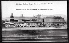 MATT POSTCARD HIGHLAND RAILWAY BOGIE GOODS STEAM LOCOMOTIVE  No 113 c1910