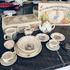 Holliday Shopping! Wedgwood B. Potter Peter Rabbit Child’s Tea Set & Nursery Set