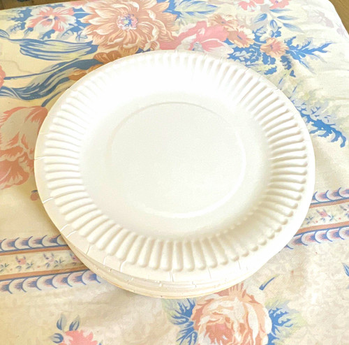 White round plastic dinner - plastic,