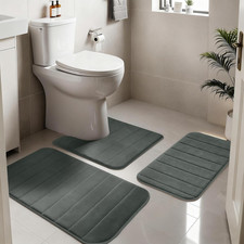 3 Piece Non-Slip Bath Mat Set