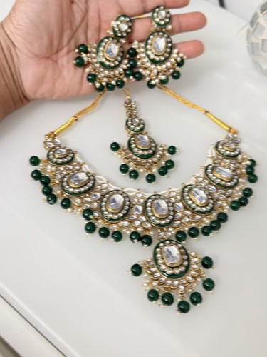 Asian ethnic gold tone green - ethnic,