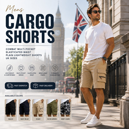 Mens cargo shorts combat - mens,