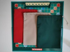 Scrabble letters tiles - letters, bag