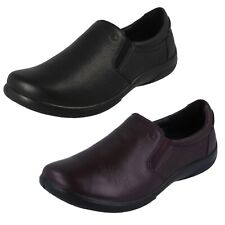Ladies Padders Leather Slip On Extra Wide Dual Fitting Formal Shoes - Nico