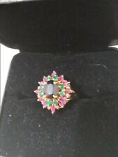 Ruby Emerald Sapphire Ring in