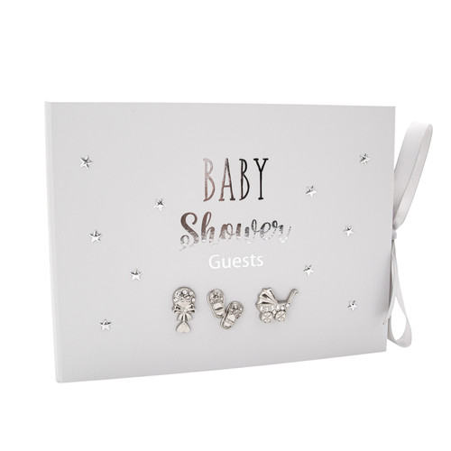 Grey baby shower guest - guest, book