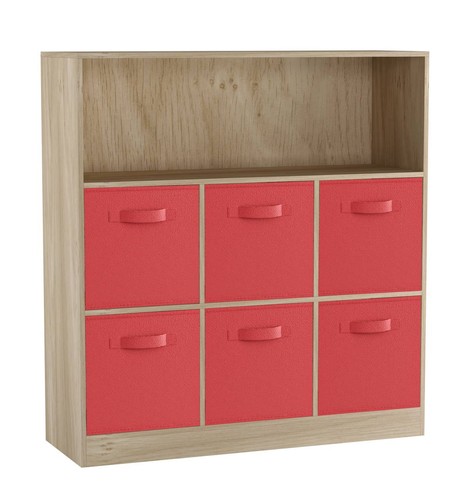 Wide cube bookcase wooden - wide, 7