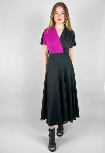 Vintage black pink short - 80's,
