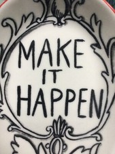 Anthropologie X Molly Hatch Make It Happen Positive Slogan Acanthus spoon rest