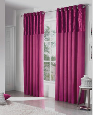Pair of Curtains Purple Faux