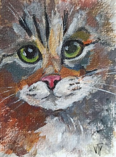 Aceo original acrylic - aceo,