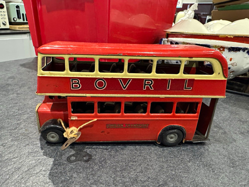 Vintage tinplate double decker - vintage,