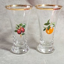 Vintage Fruit Design Gold Rim