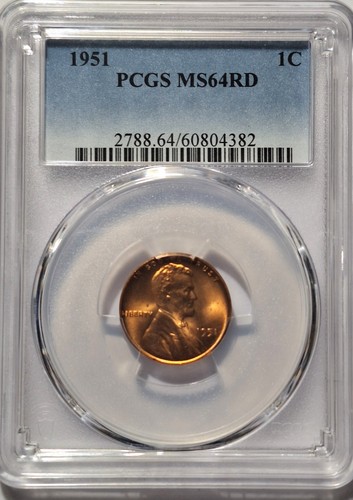 1951 lincoln cent - 1951, pcgs