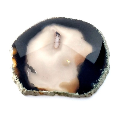 Black natural agate slice - natural,