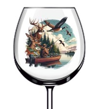 12x Colorful Hunting View Wine