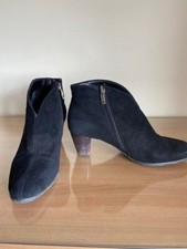 Ara black suede boots, worn