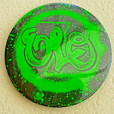 ELO    vintage PIN BADGE  62mm .  ELECTRIC LIGHT ORCHESTRA . FREE U.K. POSTAGE .