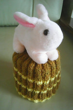 Doll hand knit toilet roll cover retro style rabbit unique novelty