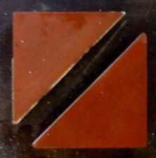 Antique Minton Victorian Geometric Floor Tile Red Triangle 6.25" x 4.5" x 4.5"