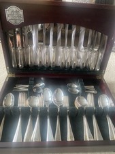 BEAD Pattern George Butler Kitemark Silver Service 60 Piece 8 Place Set Cutlery