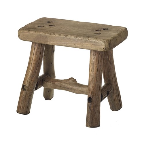 Rustic wooden stool living - wooden,